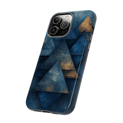 Blue Geometric Harmony - Protective Phone Case