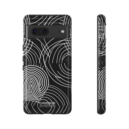 Monochrome Spiral Curves Google Pixel 7 - Tough