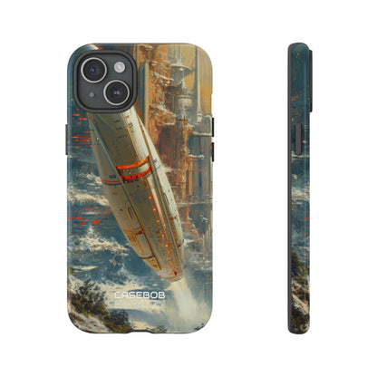 Futuristic Forest Voyage iPhone 15 - Tough