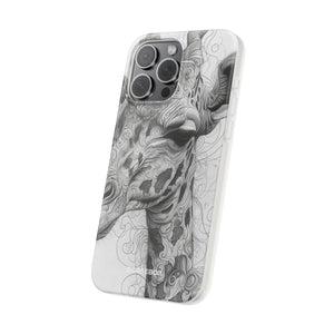 Monochrome Giraffe | Flexible Phone Case for iPhone