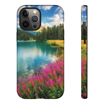 Azure Alpine Lake Phone Case - Protective Phone Case