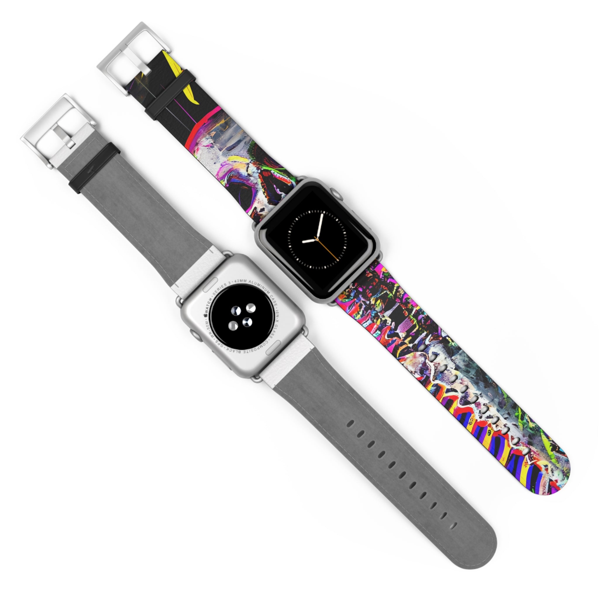 Neon Skeleton Laughter - Watch Band