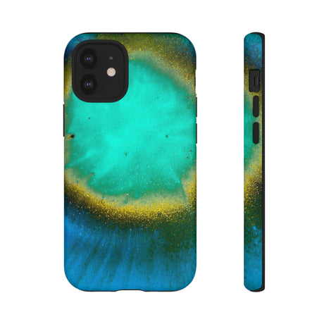 Green Yelly Ink Art iPhone Case (Protective) iPhone 12 Mini Matte Phone Case