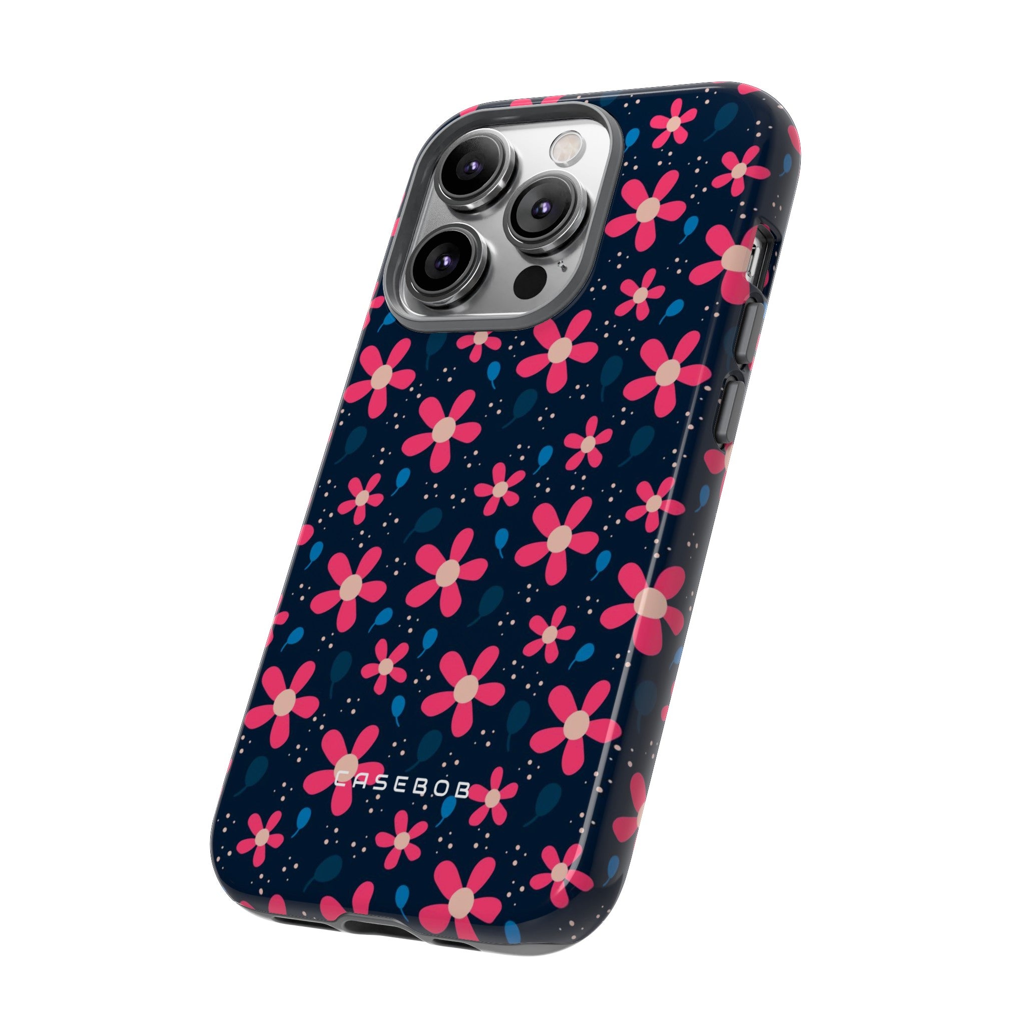 Pink Flower Pattern - Protective Phone Case