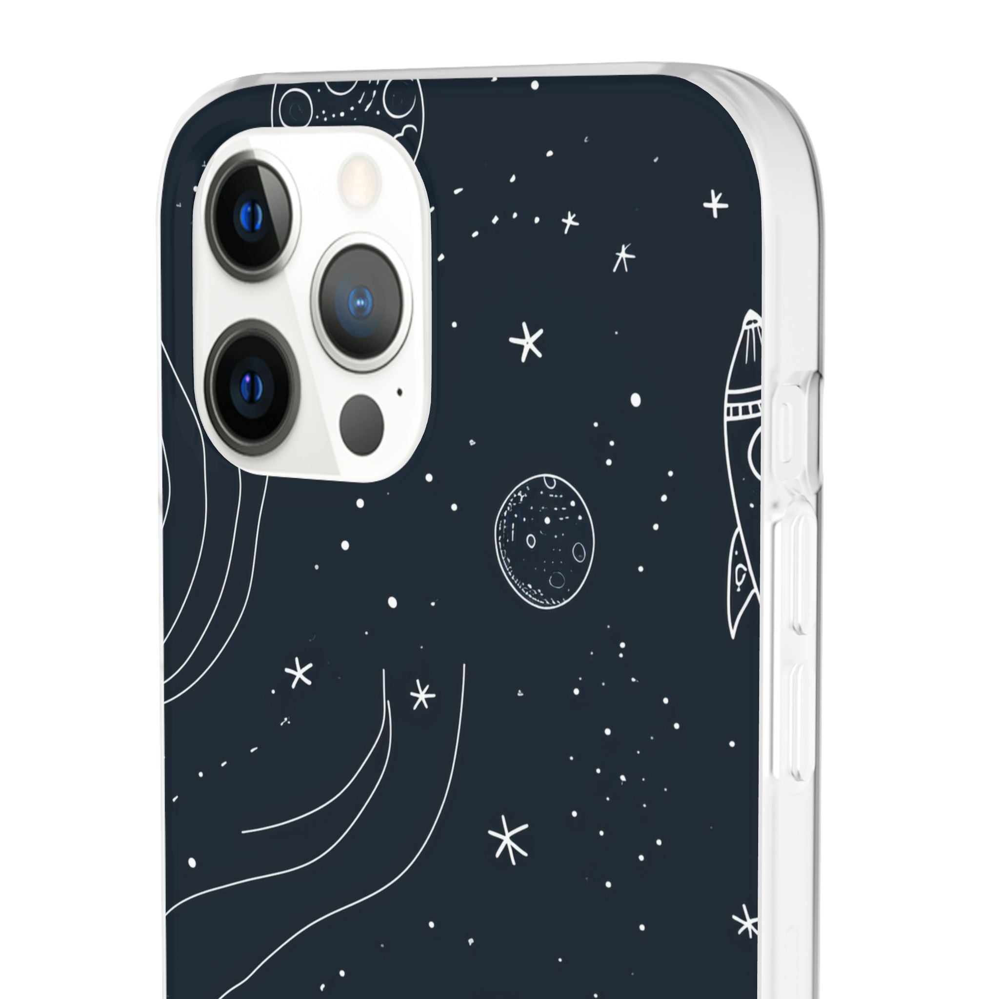 Cosmic Doodle Adventure | Flexible Phone Case for iPhone