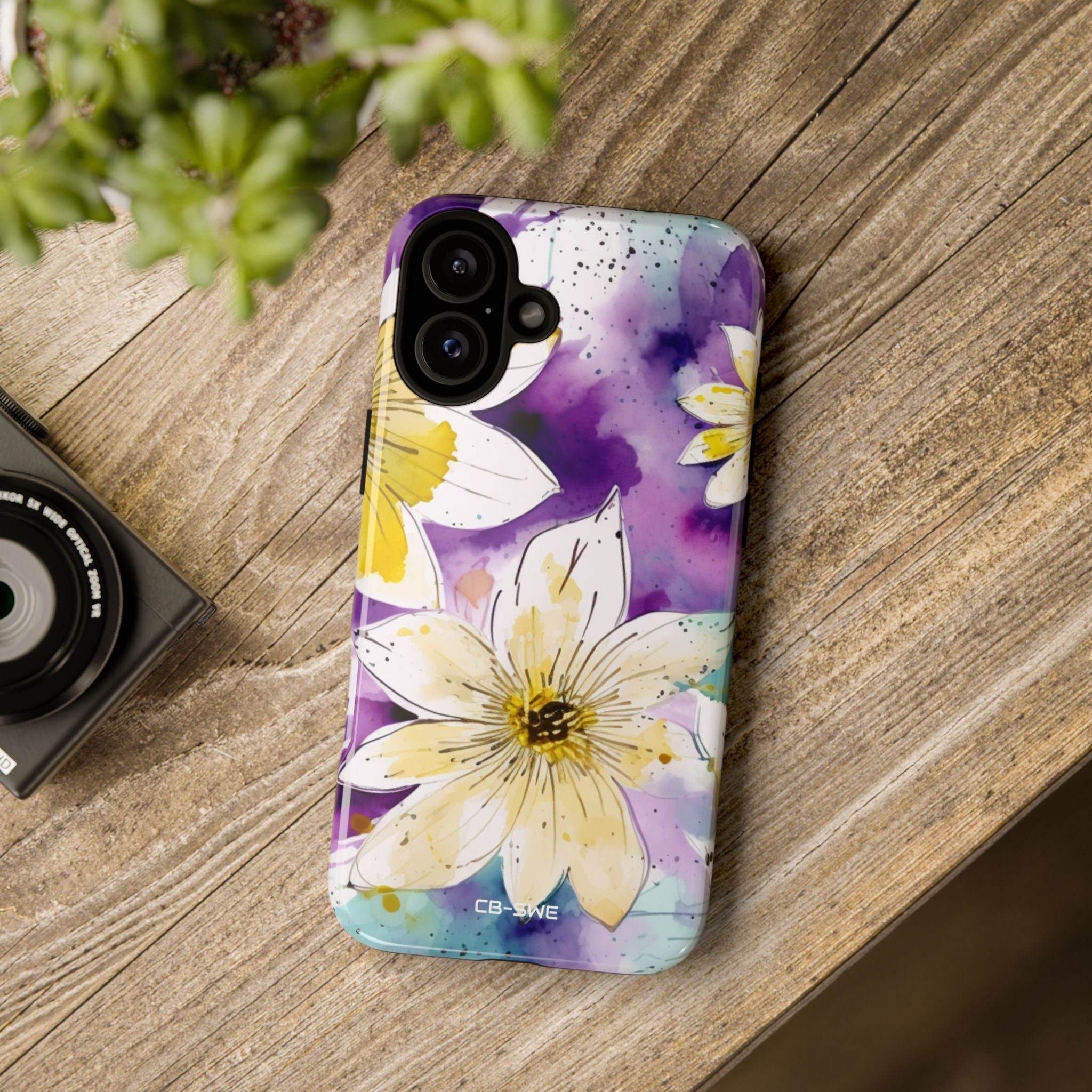 Vibrant Watercolor Flowers - iPhone Case