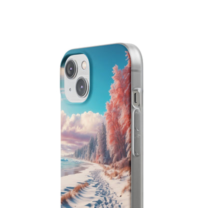 Snowy Footprints iPhone 14 Case - Soft