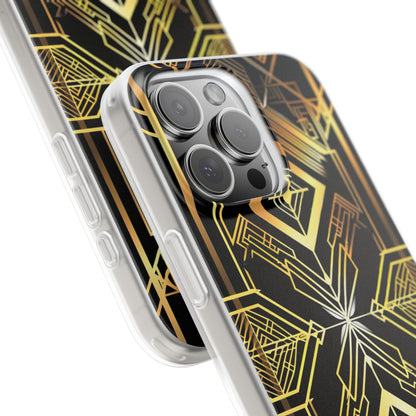 Golden Geometric Opulence iPhone 16 - Flexi Phone Case