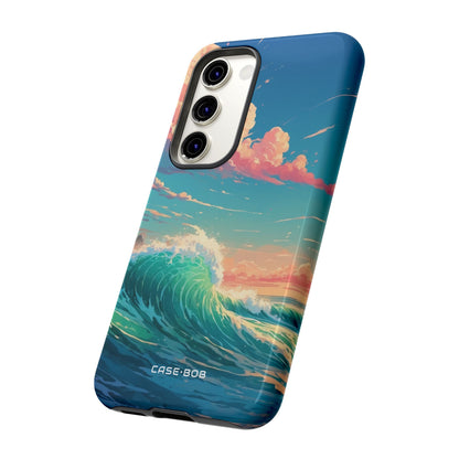 Turquoise Curl Samsung S23 Case - Tough