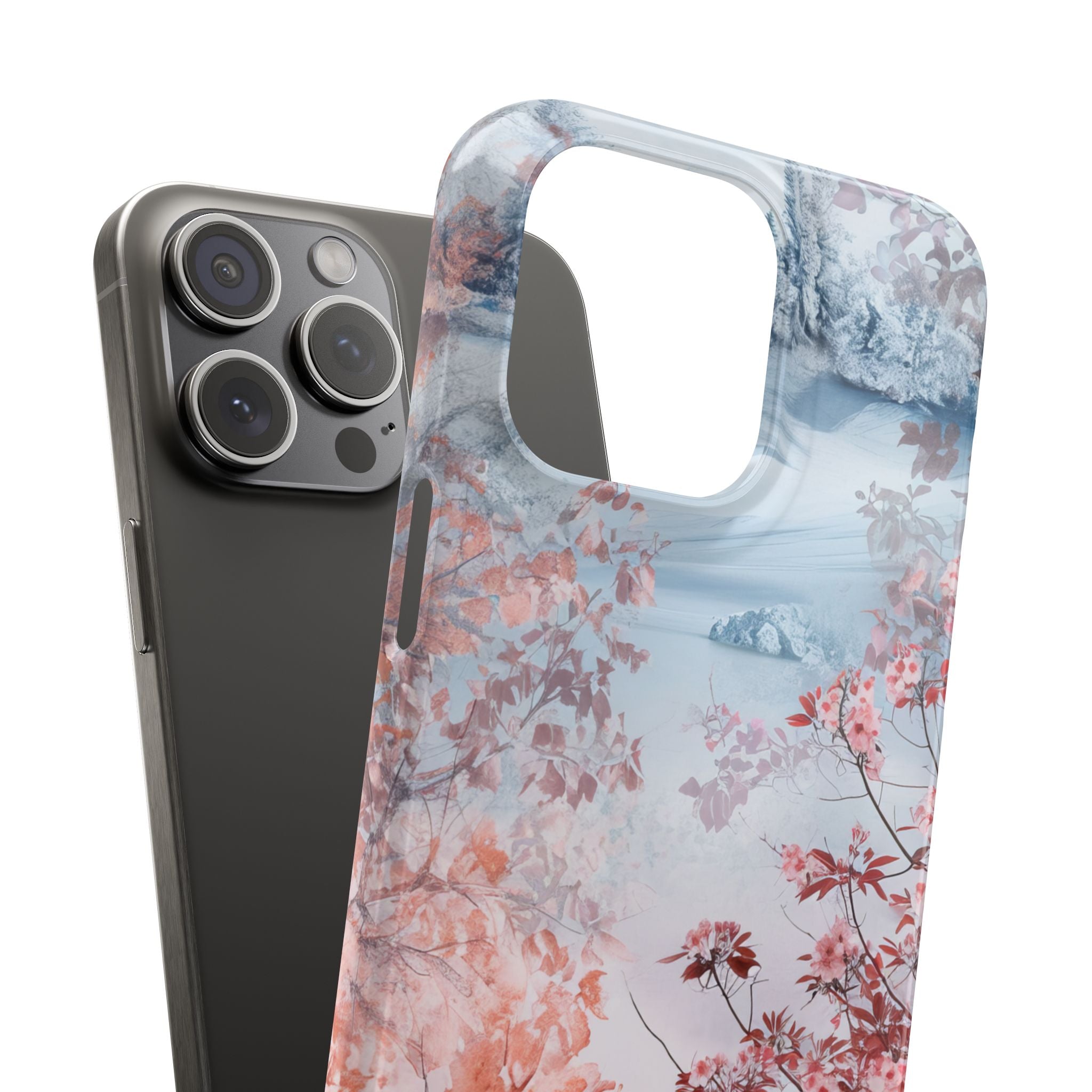 Floral Serenity Case - Slim iPhone 15 Phone Case