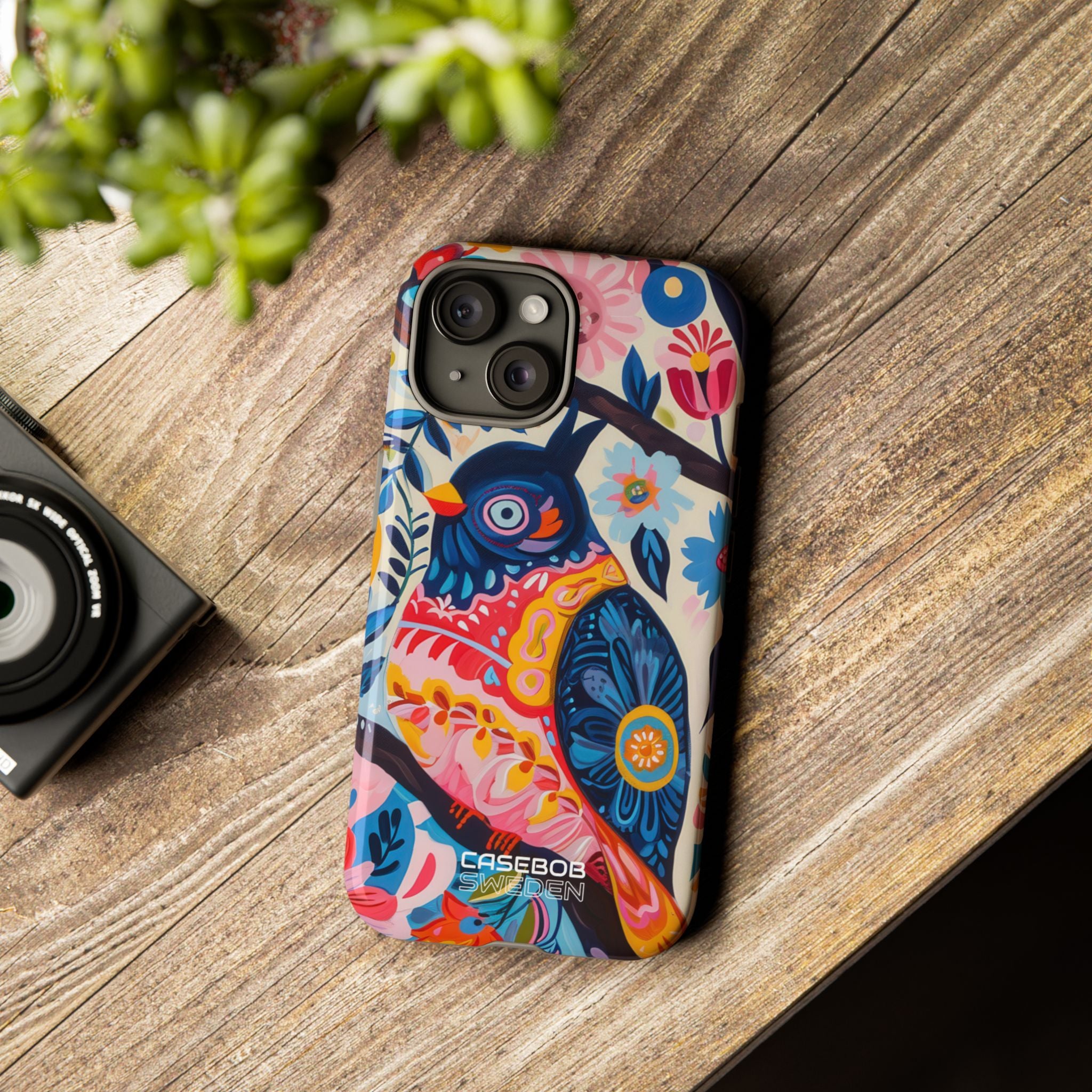 Whimsical Owl Garden iPhone 15 - Tough