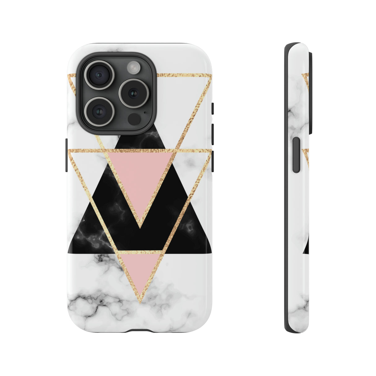 Marble Triangles - Protective Phone Case