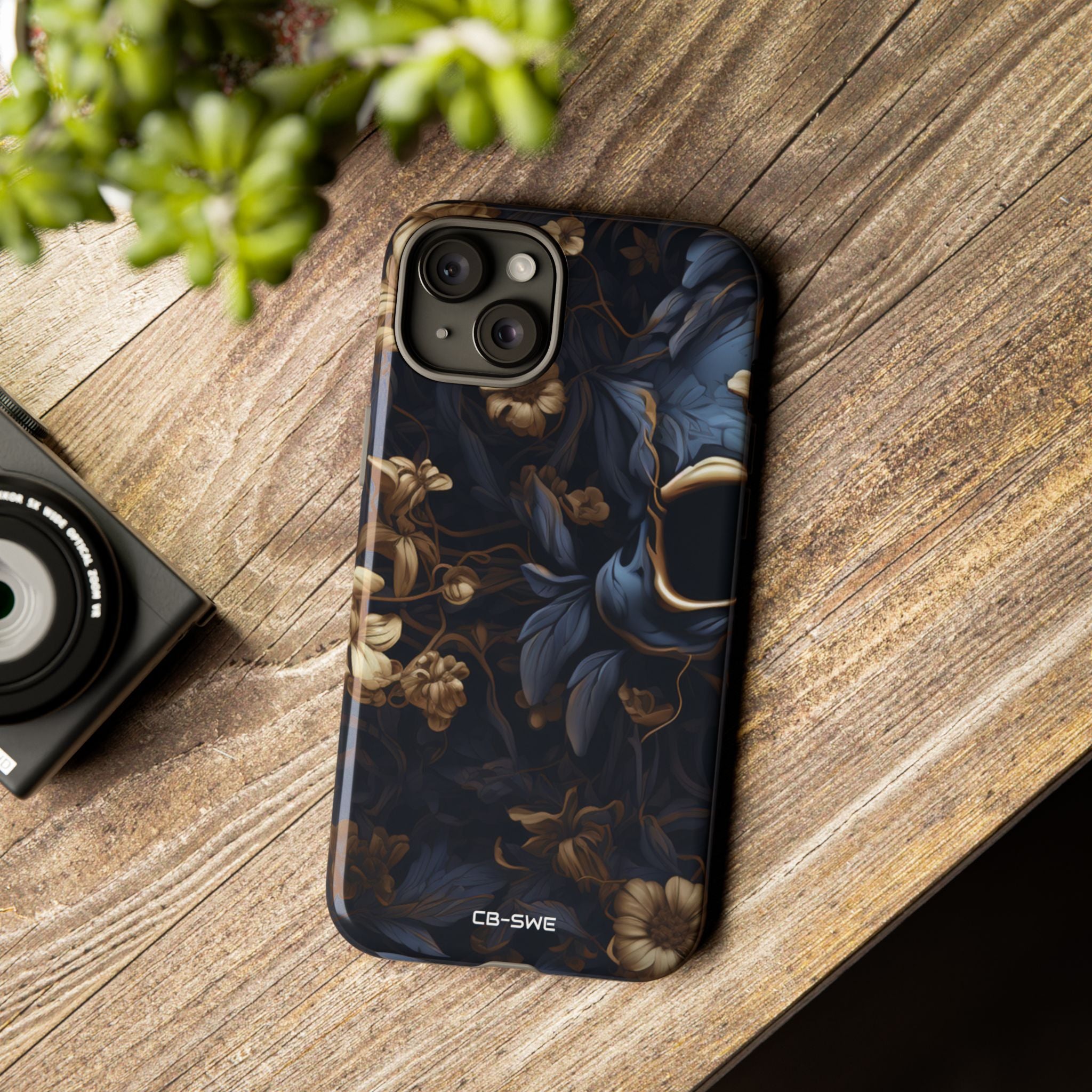 Gothic Floral Skull - iPhone Case