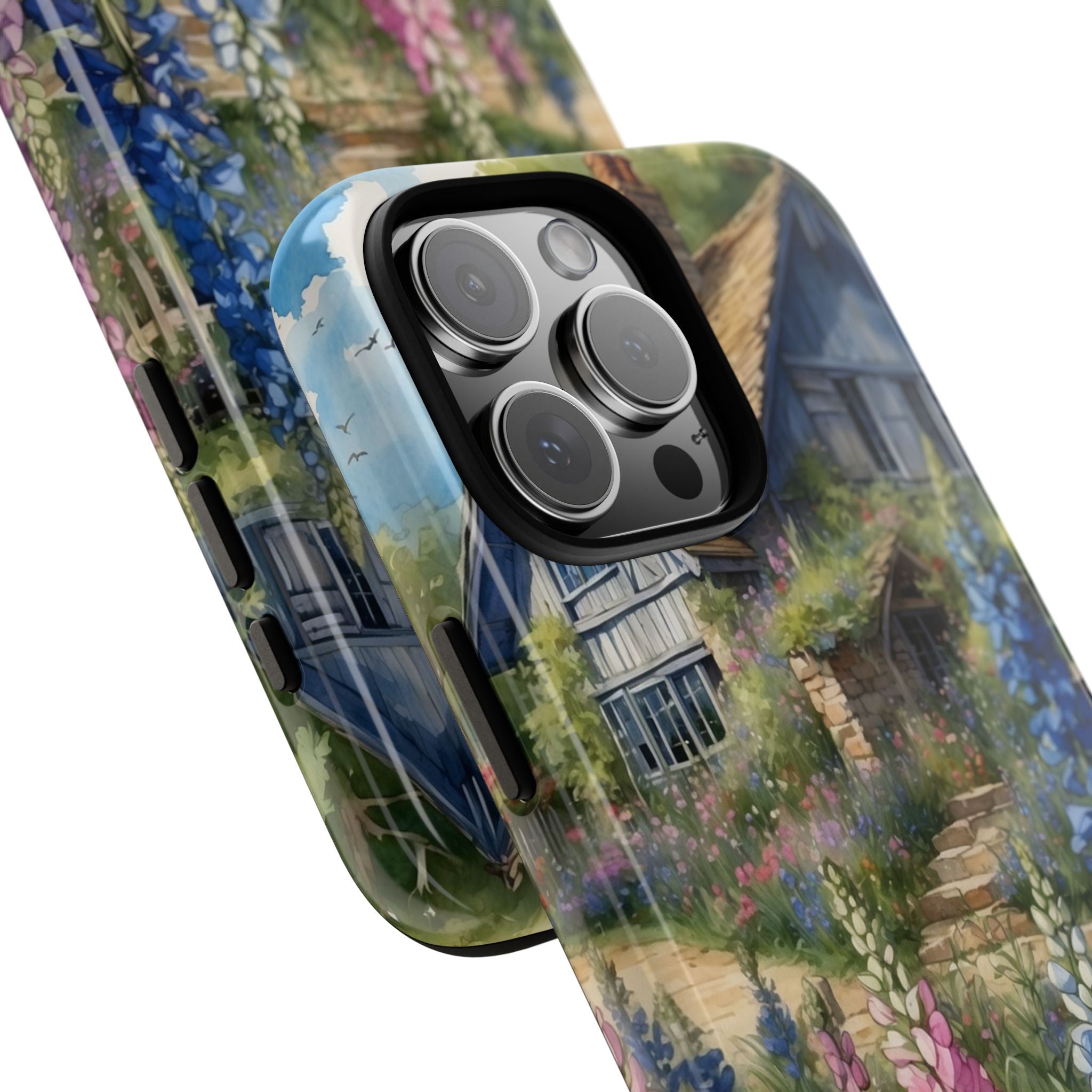 Cottage Surrounded Blossoms - iPhone Case