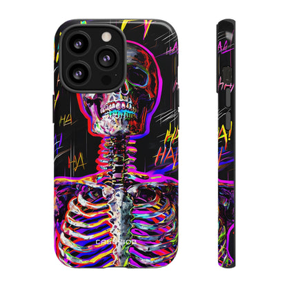 Neon Skeleton Laugh iPhone 13 Pro Case - Tough