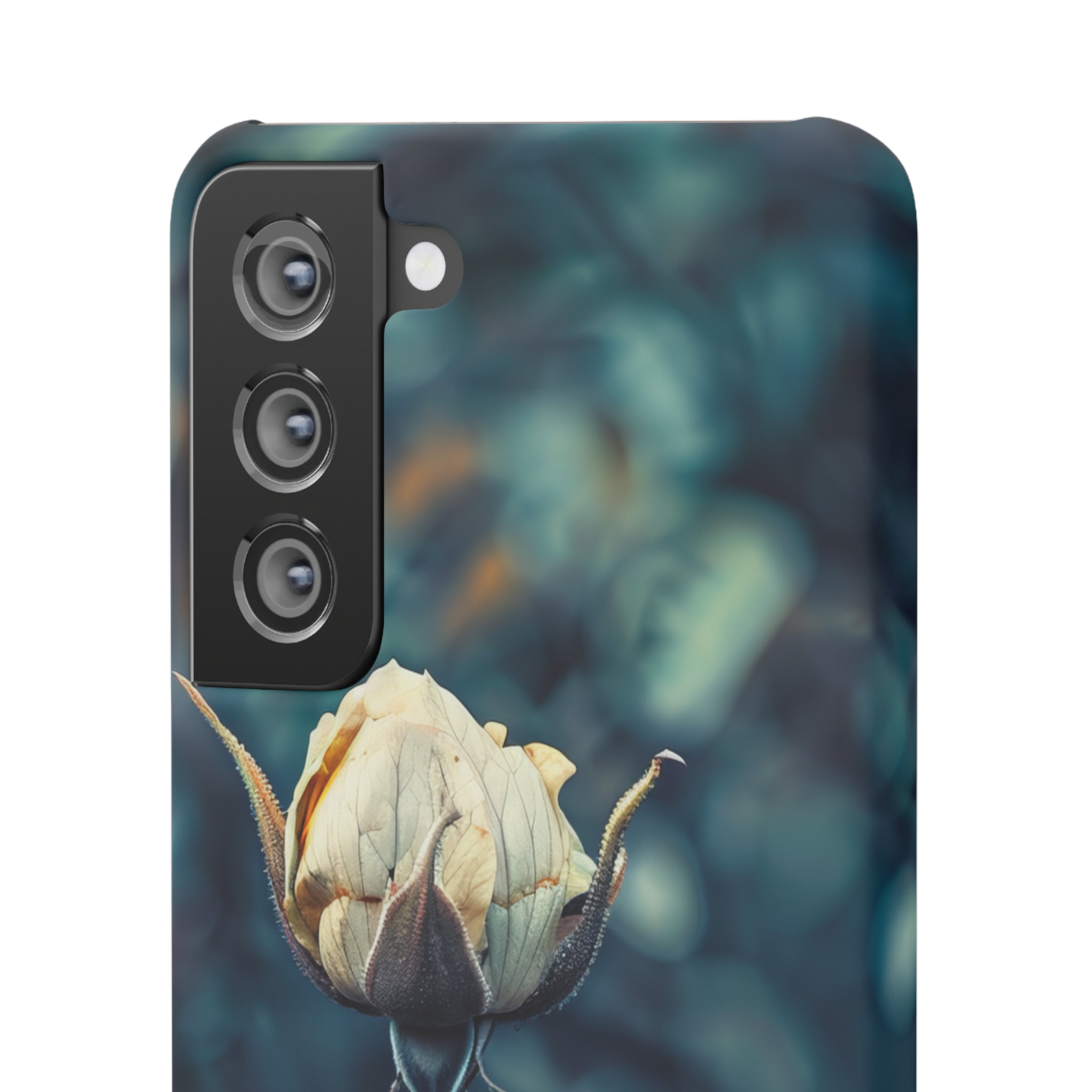 Teal Rosebud Serenade | Slim Phone Case for Samsung