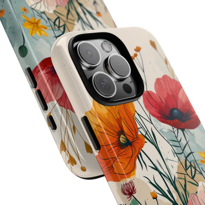 Whimsical Garden Watercolor Blooms - for iPhone 16