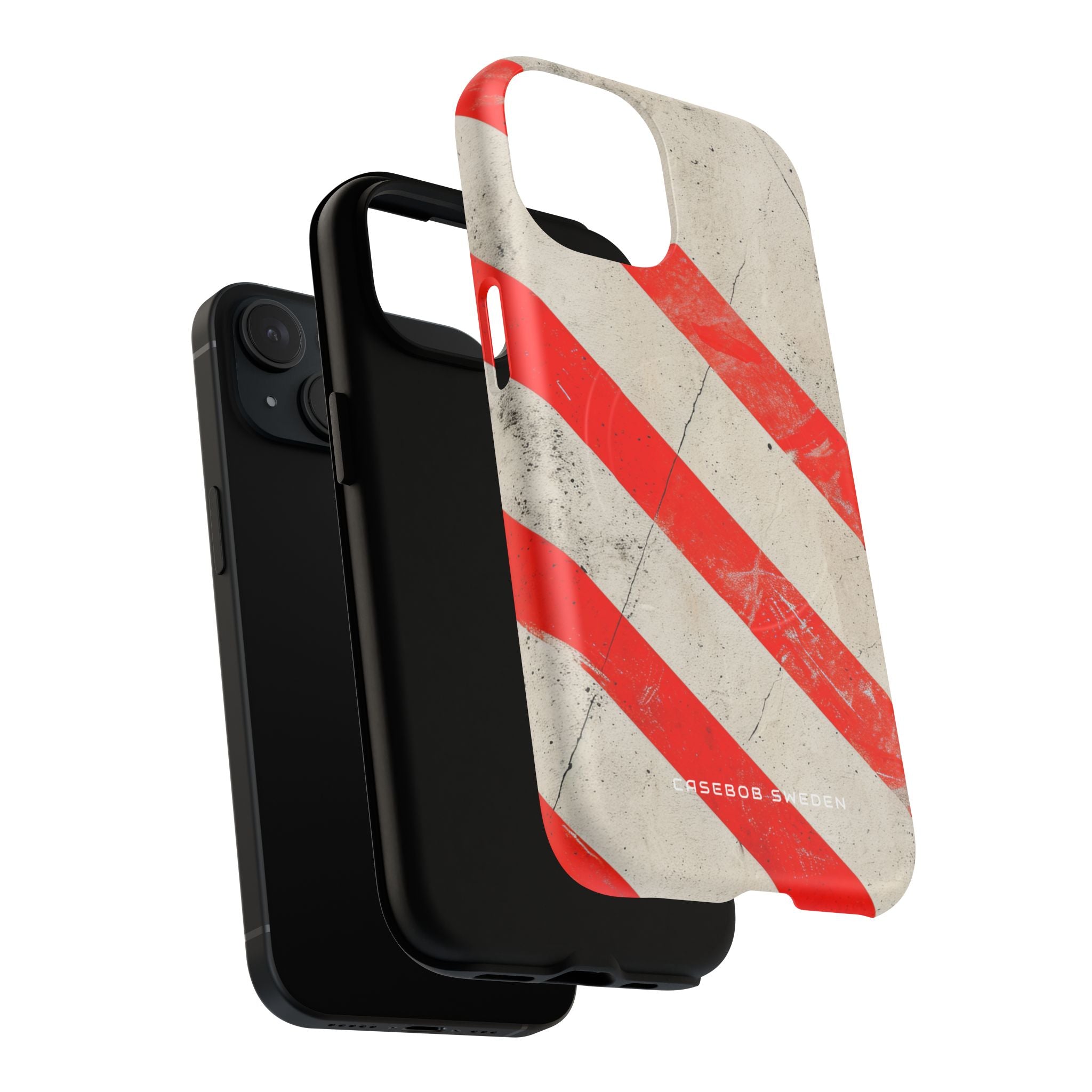 Striker Crimson Stripes iPhone 15 | Tough+ Phone Case