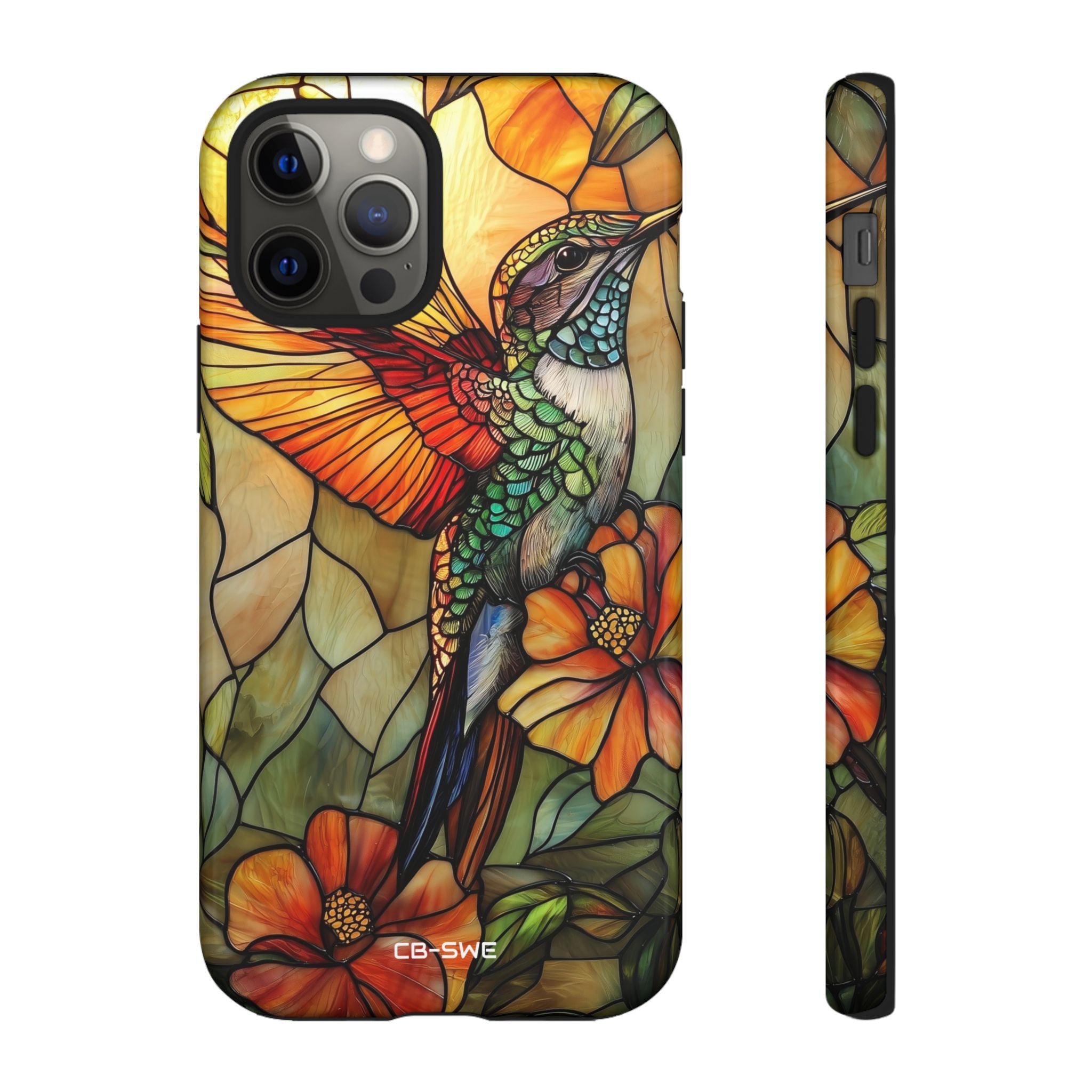 Hummingbird Dances Among Flowers - iPhone Case