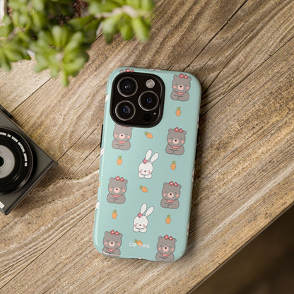 Bunnies Gather Carrots - iPhone Case