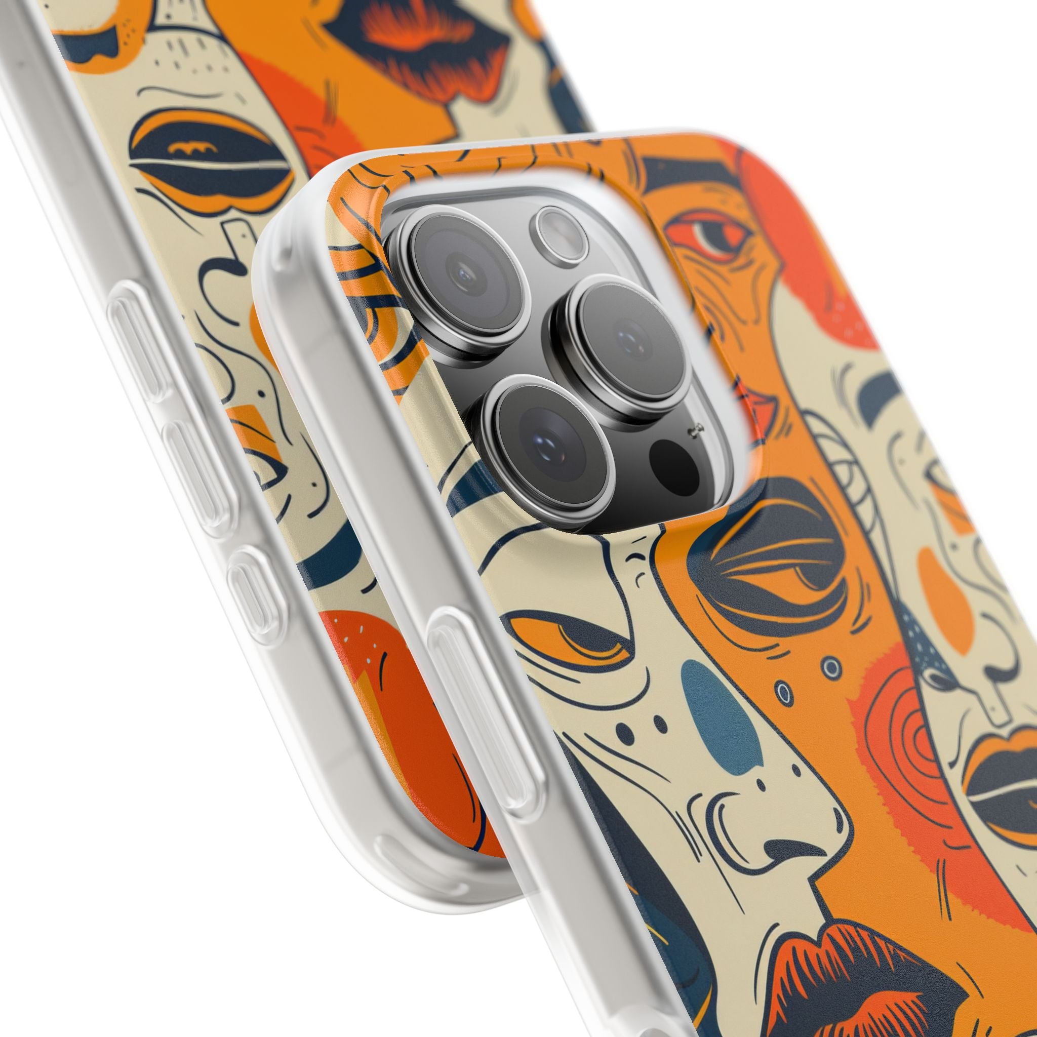 Tangled Faces Sunset iPhone 16 Pro Case - Soft