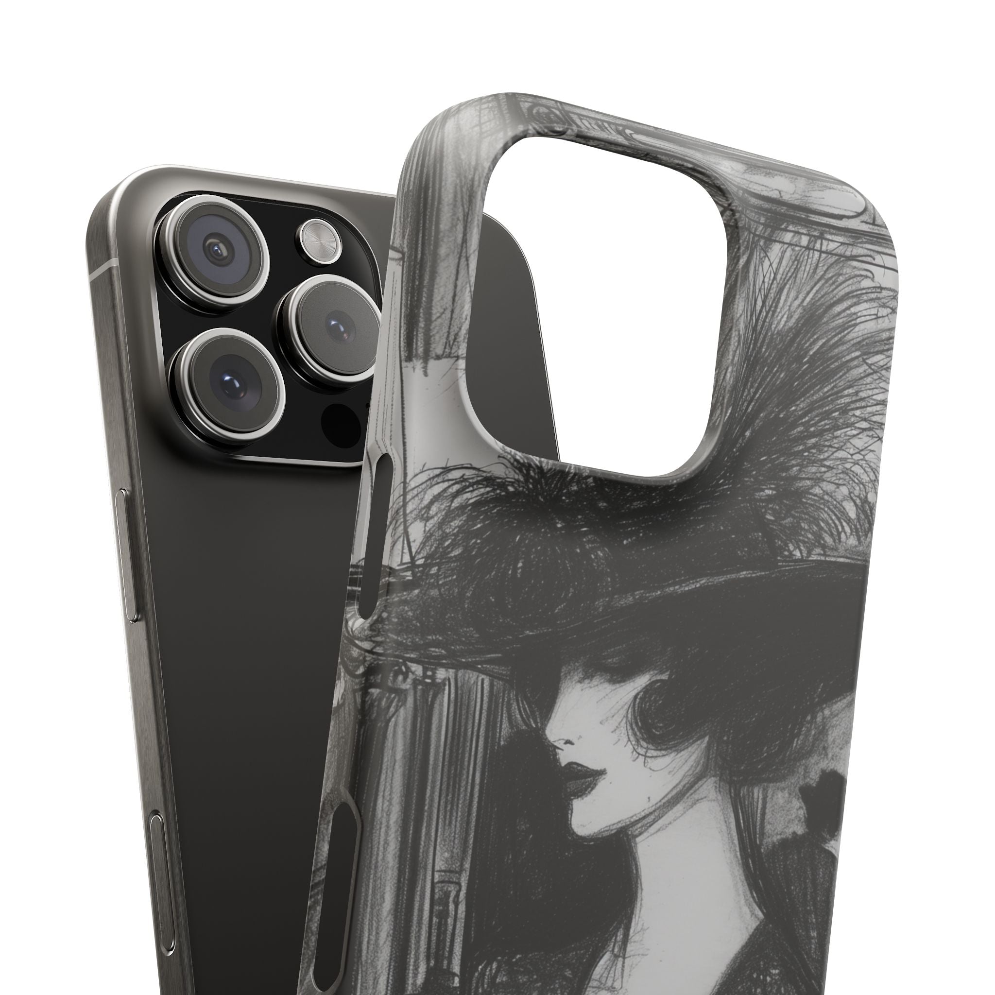 Timeless Elegance in Monochrome iPhone 16 - Slim Phone Case