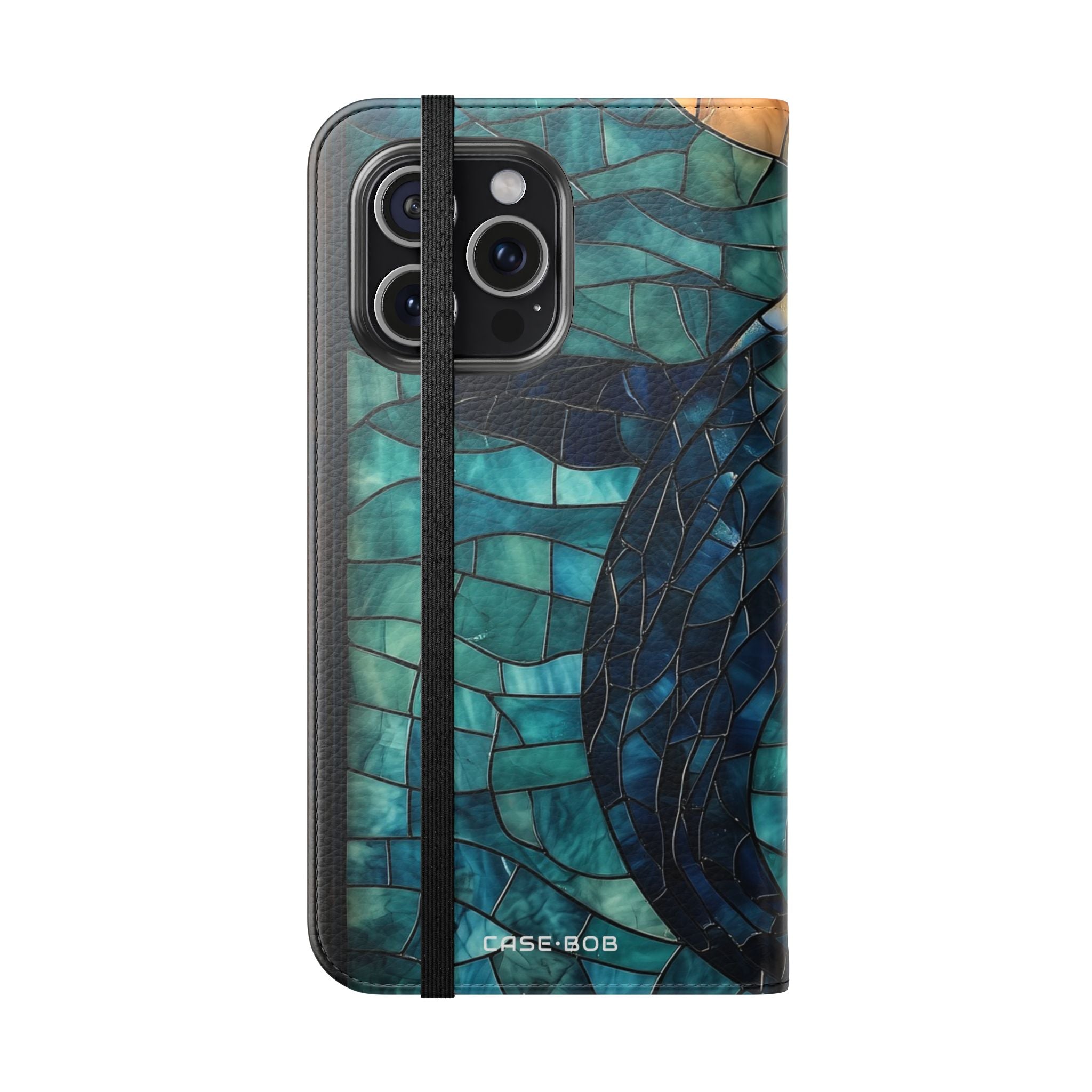 Blue Whale Mosaic - iPhone 15 Pro Max Case - Wallet