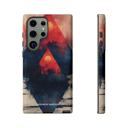 Red Sky Serenity - Tough Samsung S23 Phone Case