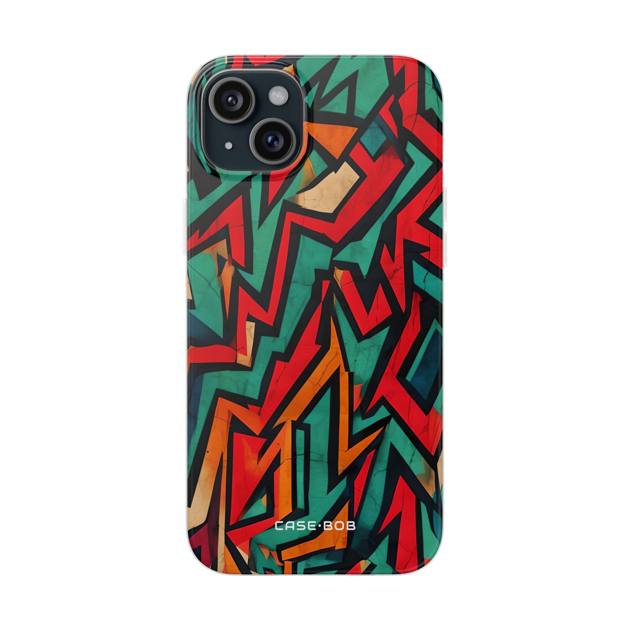 Crimson Zigzag iPhone 15 Plus Case - Soft