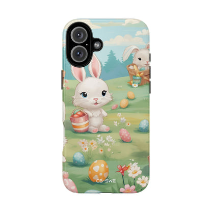 Bunnies Hunt Eggs - iPhone Case