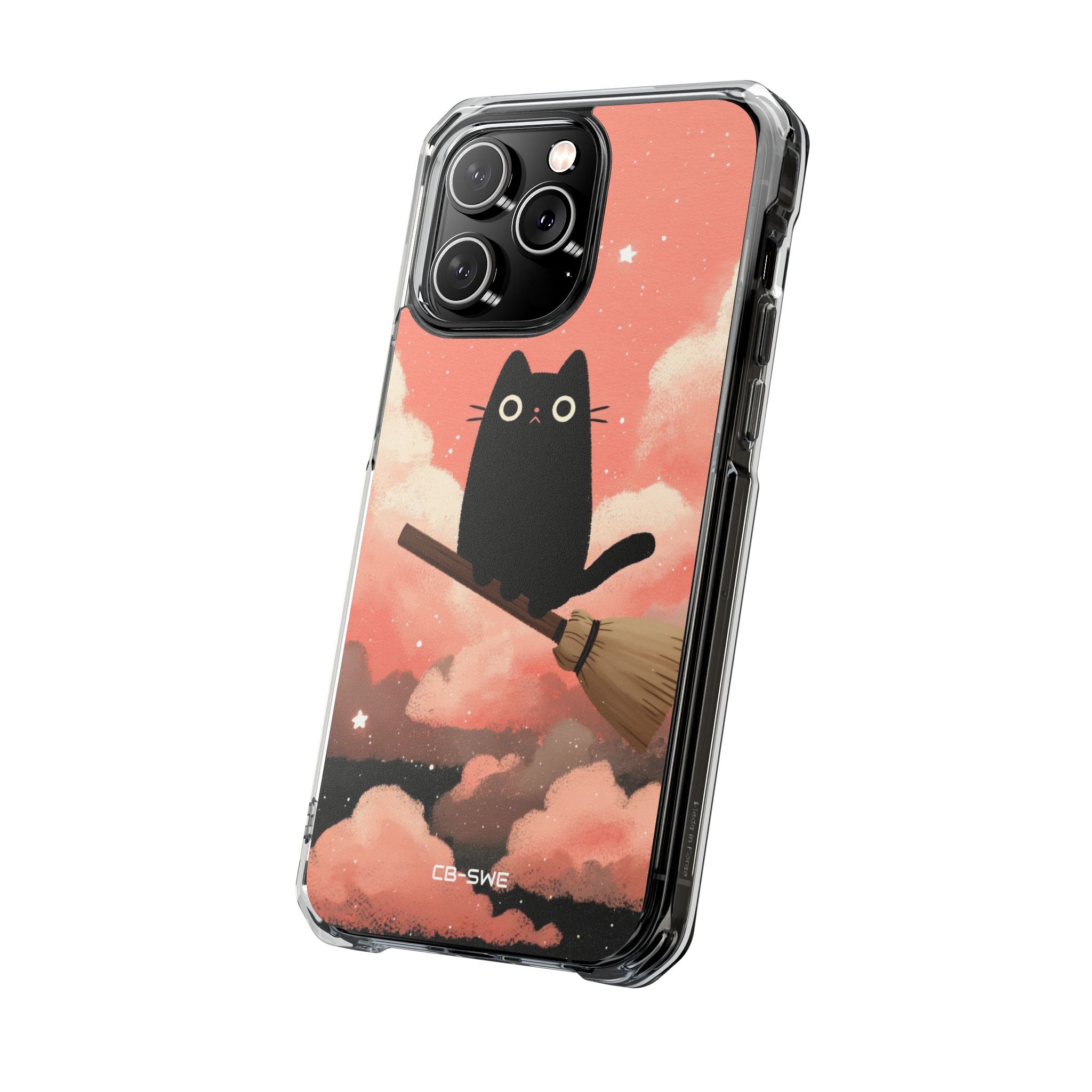 Cat Rides Broom iPhone Case - Impact
