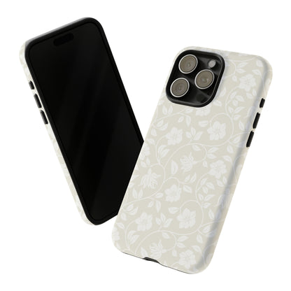 Light Color Floral iPhone case - Protective Phone Case