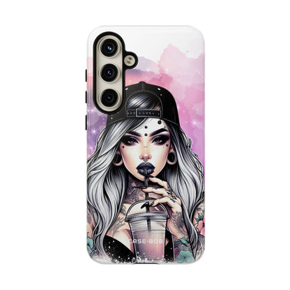 Silver Sip Nebula Samsung S24 Plus Case - Tough