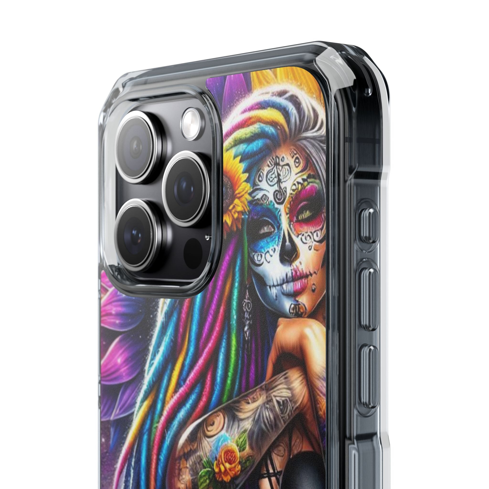 Sunflower Skull Glow iPhone 15 Pro Max Case - Impact