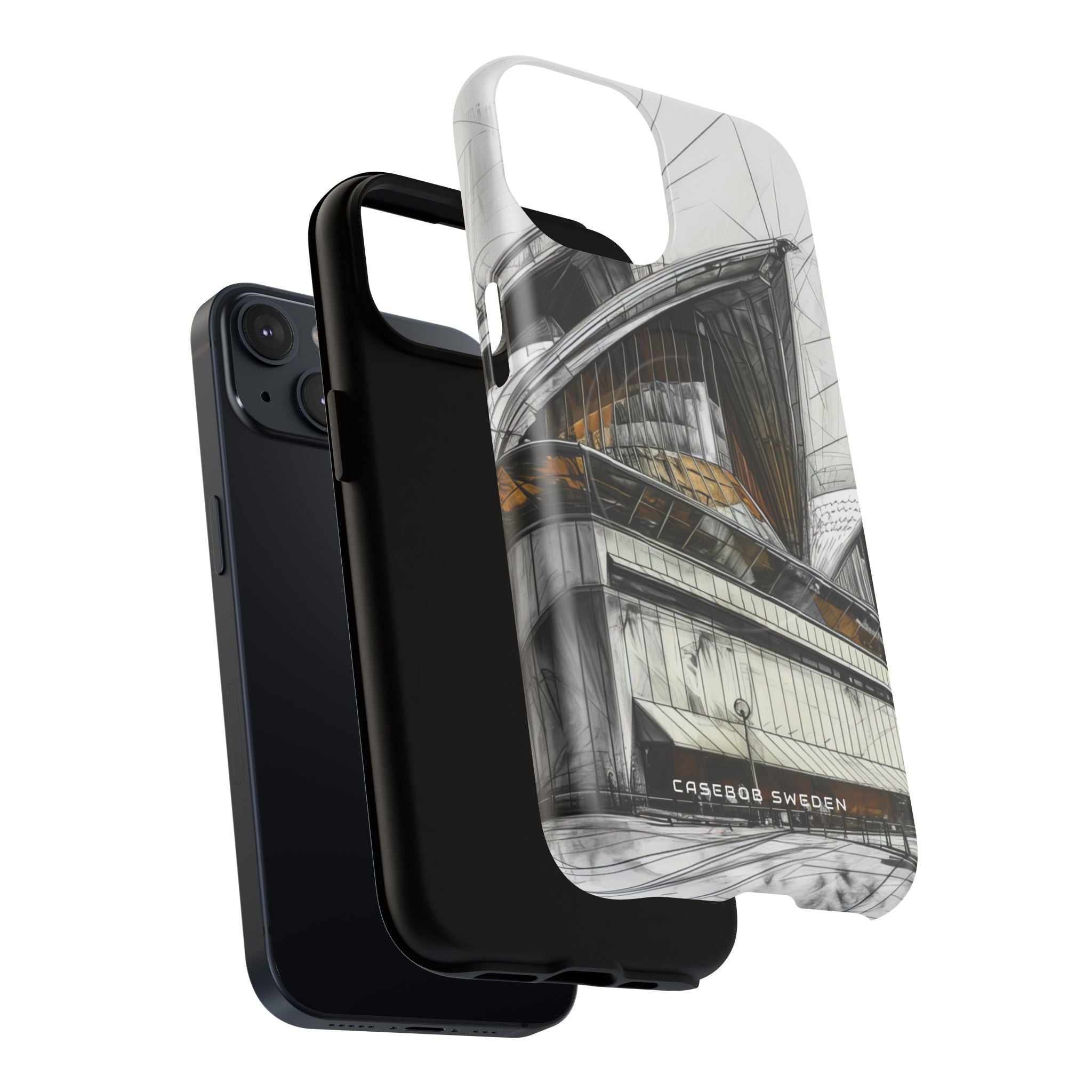 Architectural Curves in Line Formation iPhone 14 | Tough+ Phone Case