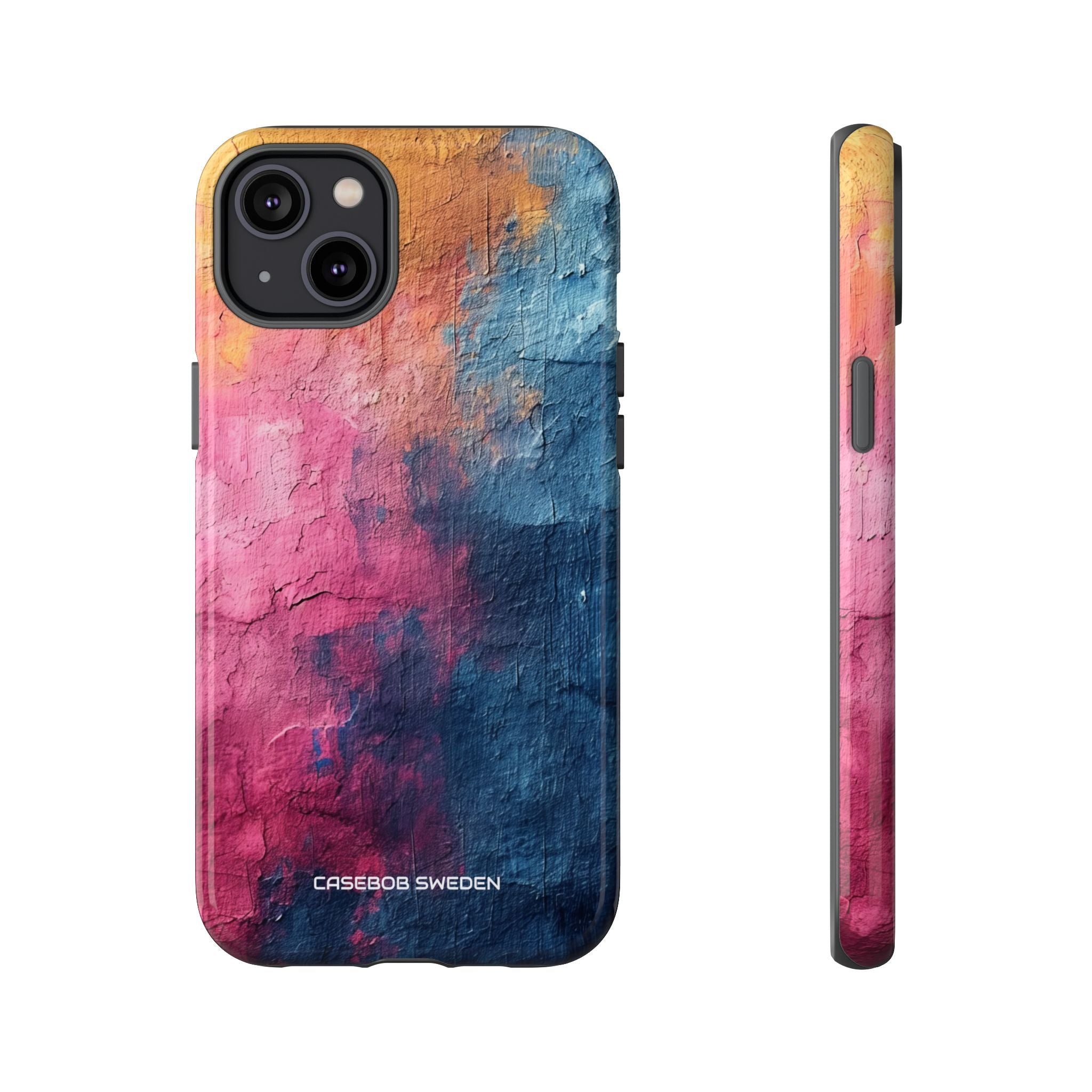 Blue Pink Abstract - Tough iPhone 14 Phone Case