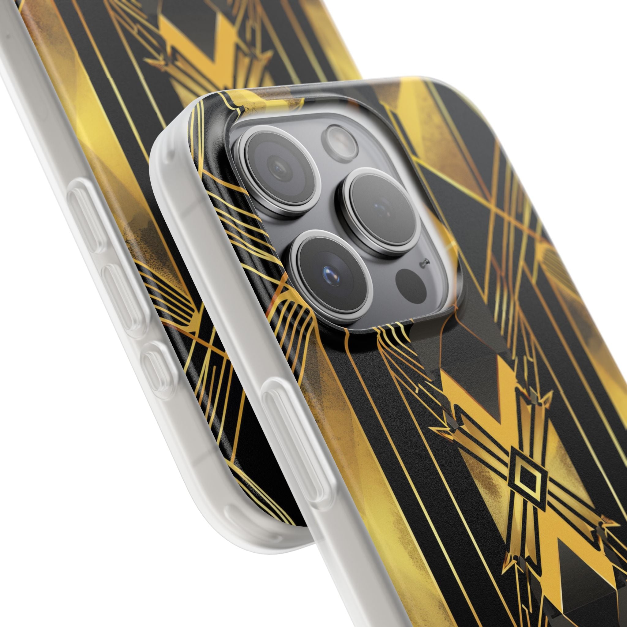 Golden Diamond Radiance iPhone 15 Pro Case - Soft