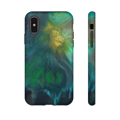 Beryll Green Ink Art iPhone Case (Protective) iPhone X Matte Phone Case