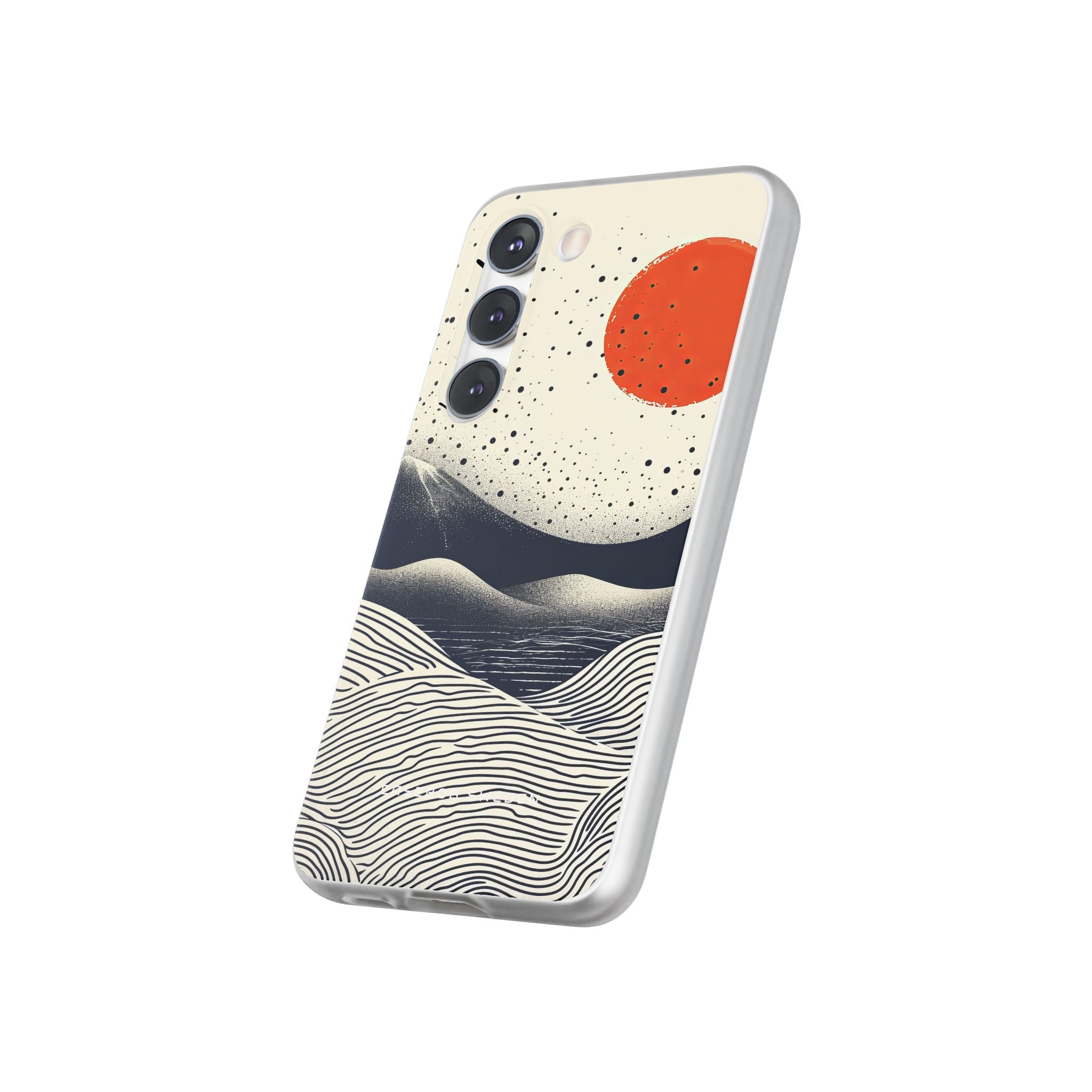 Red Sun Over Flowing Horizons Samsung S23 - Flexi Phone Case