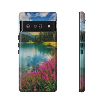 Azure Alpine Lake Phone Case - Protective Phone Case