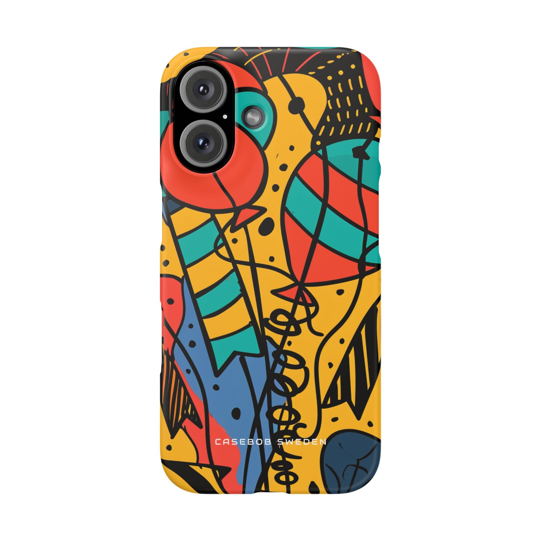 Playful Lines in Motion iPhone 16 - Slim Phone Case