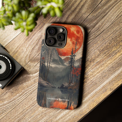 Celestial Glow Over Reflective Landscape iPhone 15 - Tough Phone Case