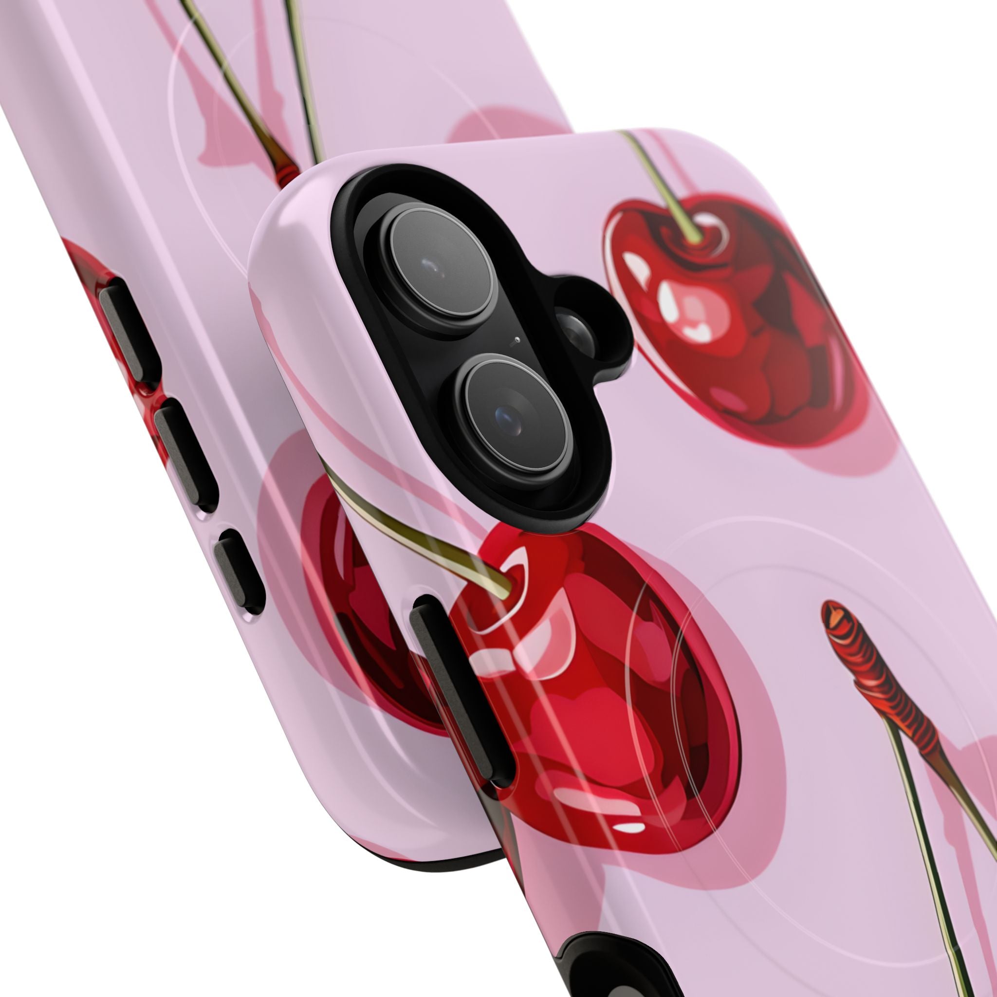 Glossy Cherry Burst iPhone 17 Case - Tough+