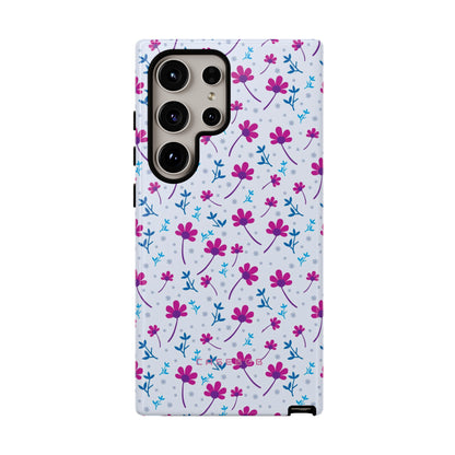 Purple Flower Pattern - Protective Phone Case