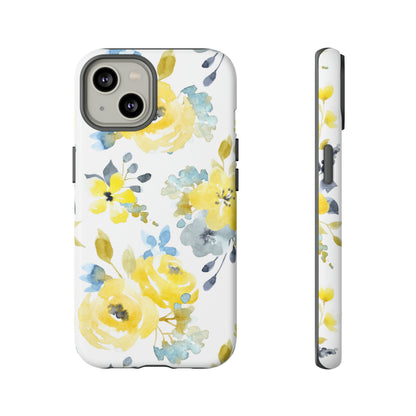 Yellow Floral - Protective Phone Case