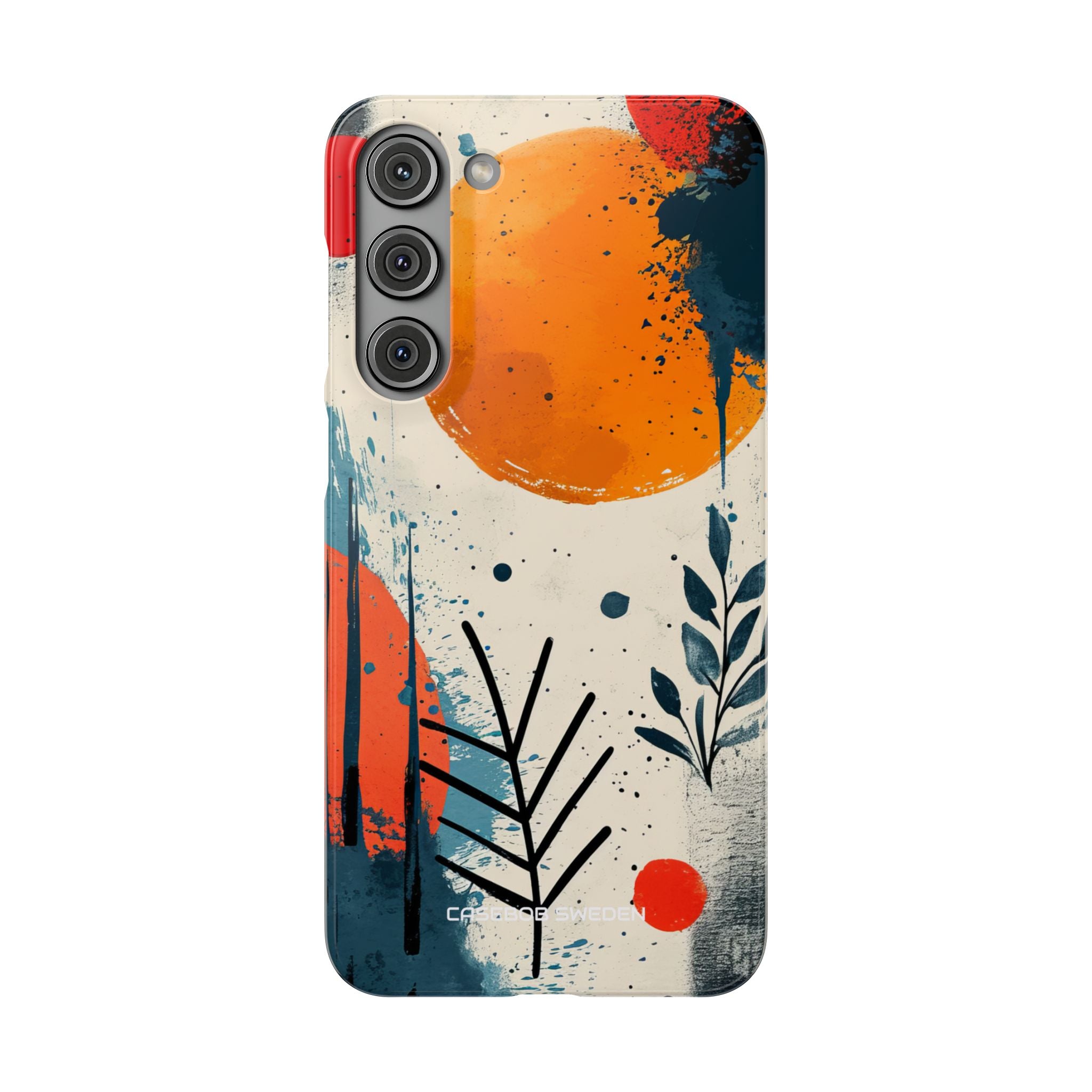 Orange Blue Splash - Slim Samsung S23 Phone Case