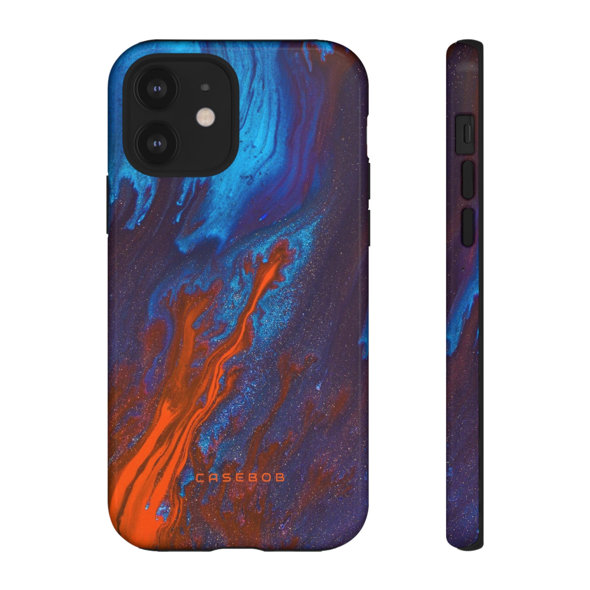 Orange Flame Ink Art - Protective Phone Case