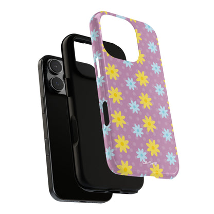 Flower Dots Dance - iPhone Case