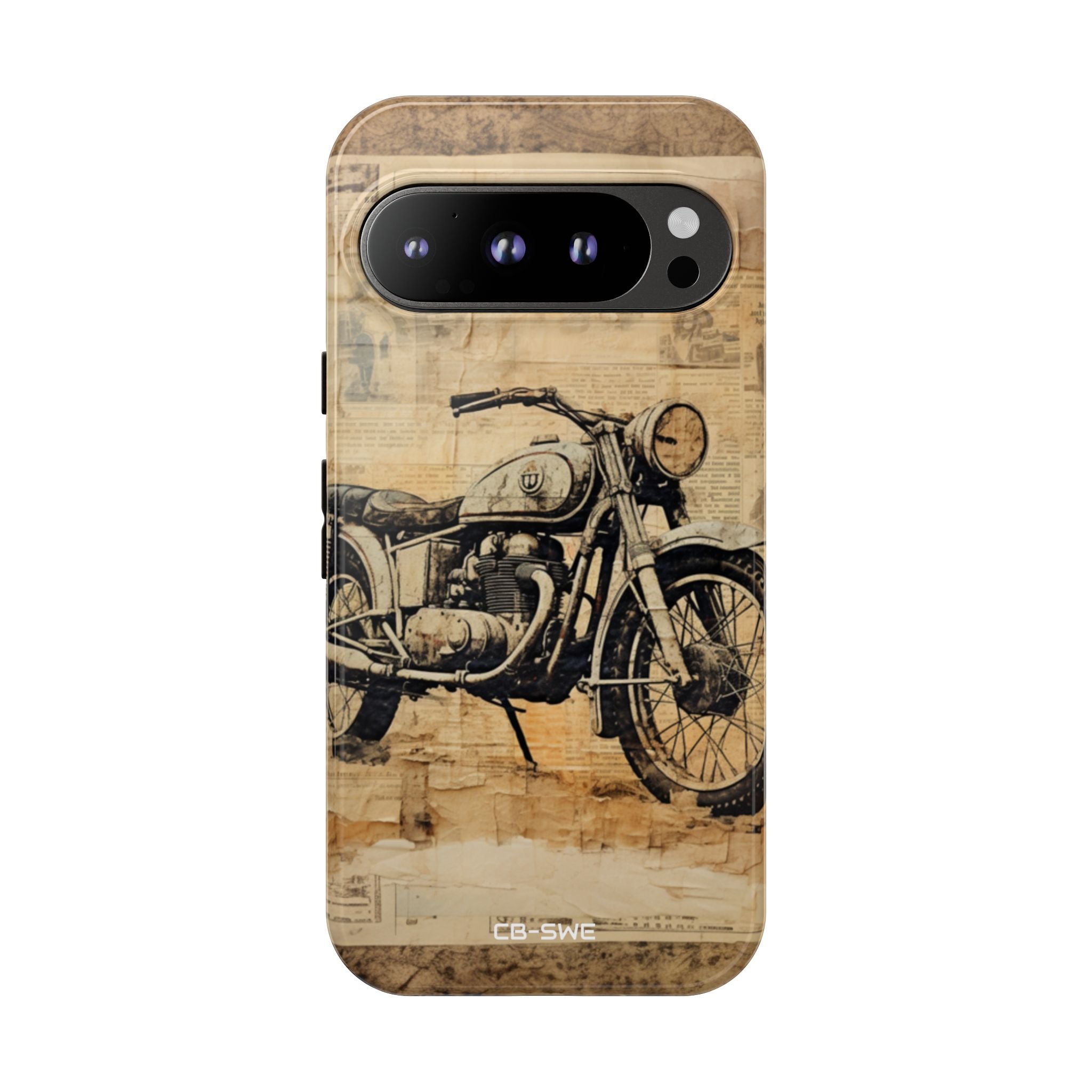 Vintage Motorcycle Collage - Google Pixel Case