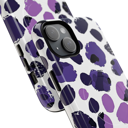 Purple Inkblots iPhone 15 | Tough+ Phone Case